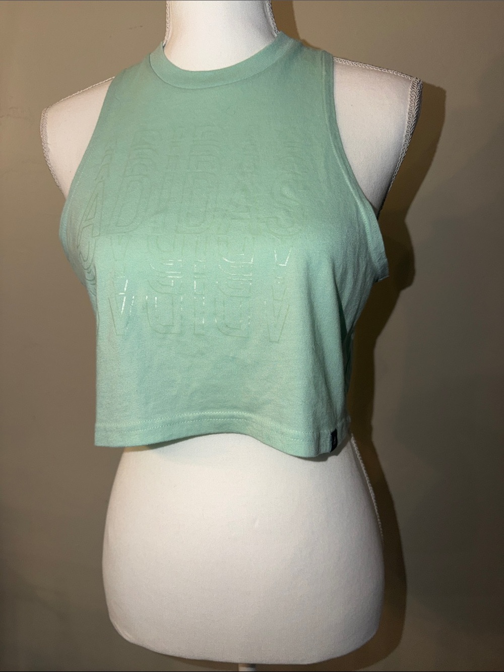 Adidas Women's Small Mint Green Workout Tank Top Crop